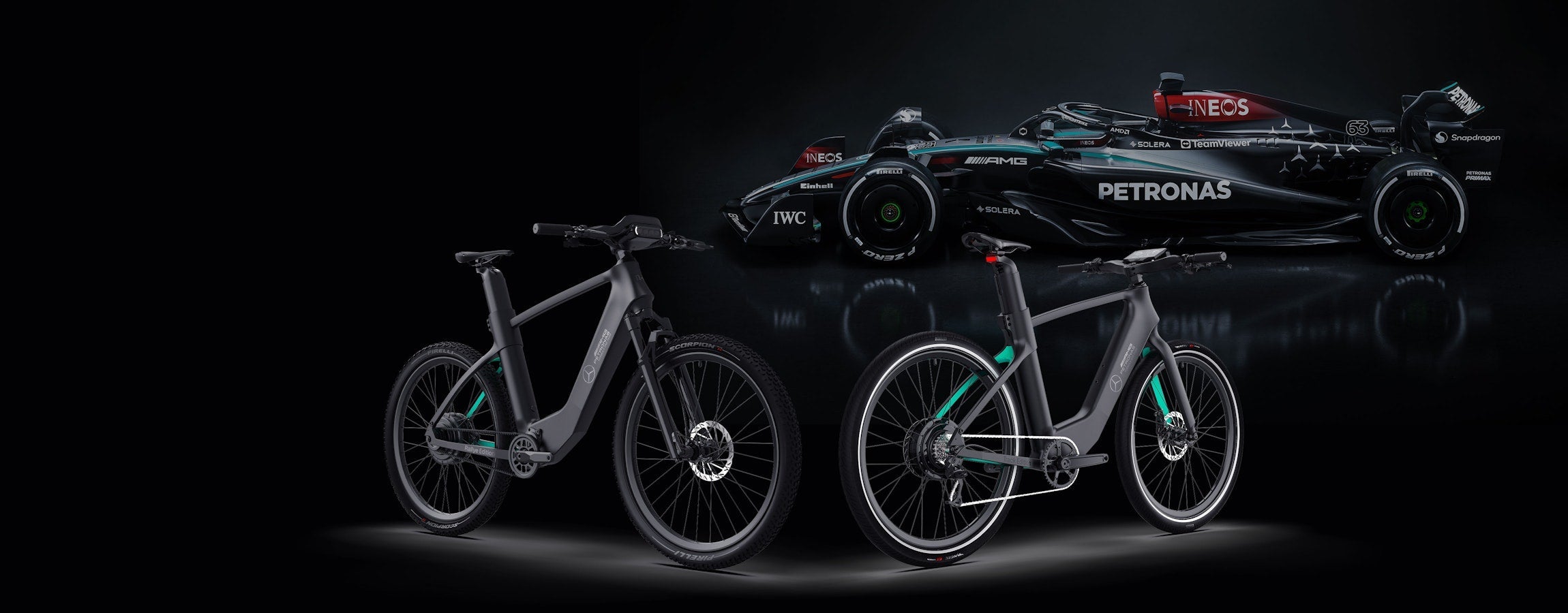 mercedes bicycle electric City Edition 750 Mercedes-AMG PETRONAS F1 Team Bike Mercedes EQ Formula E Team
