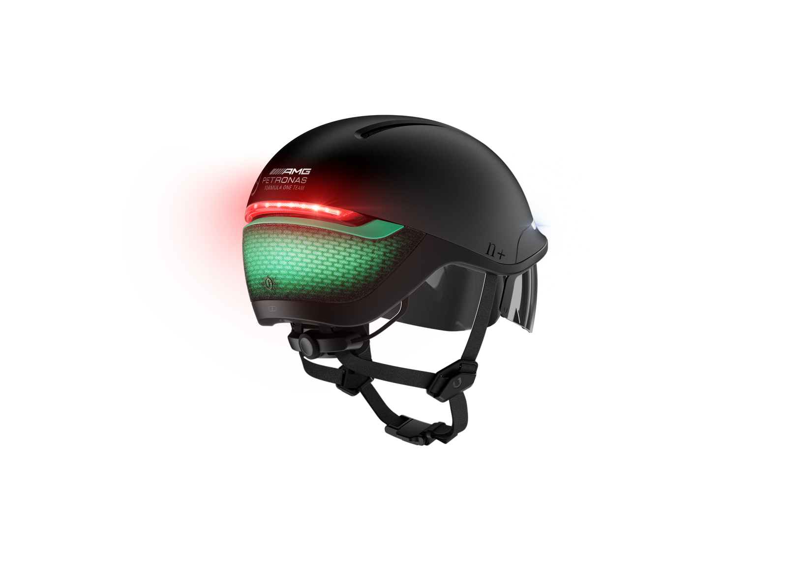 Brake light on the Mercedes-AMG F1® e-bike helmet.