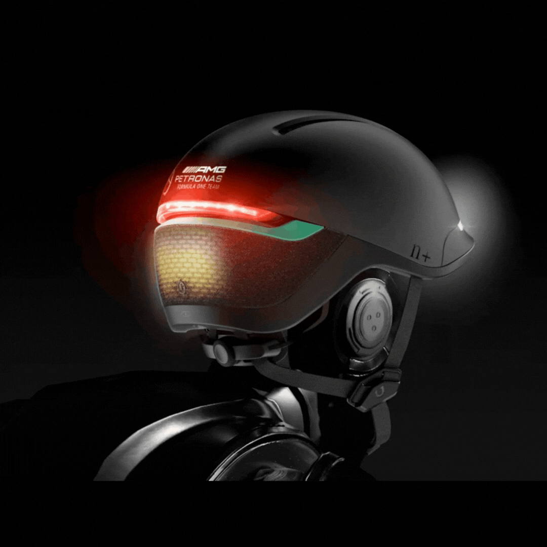 Mercedes AMG PETRONAS F1 Team Helmet Smart EBike Safety Features mercedes-amg-petronas-f1-team-helmet-smart-ebike-safety-features