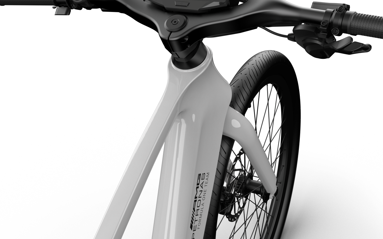 Custom ally frame for the Mercedes-AMG F1 City Edition e-bike