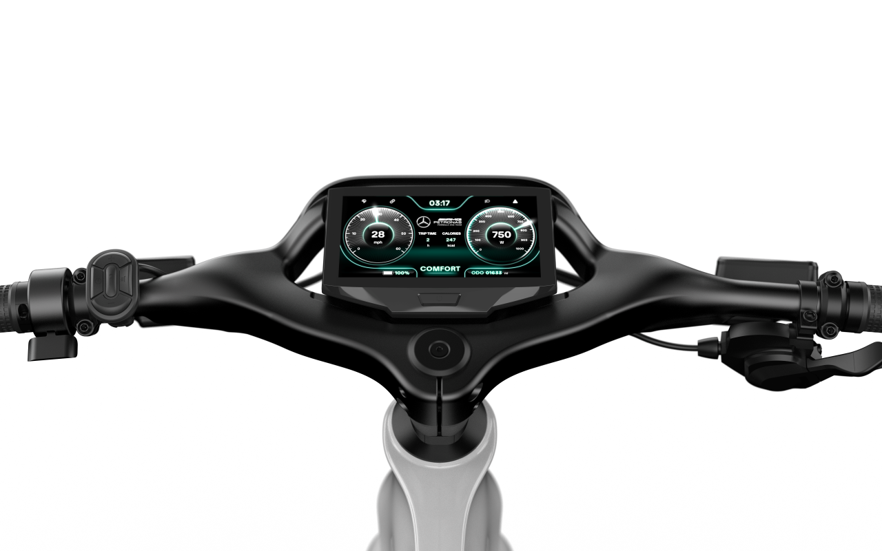 5.5" integrated display for the Mercedes-AMG F1® City Edition 750 Electric Bike